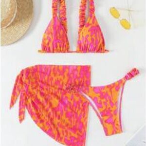 SHEIN Three Piece Bikini and Cover Up Set